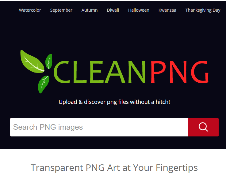 البحث عن صورة في موقع clean png