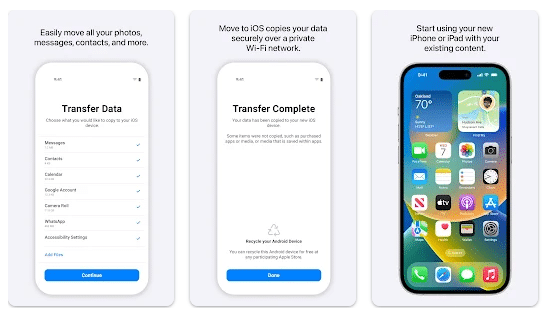 كيفية استخدام تطبيق Move to iOS؟