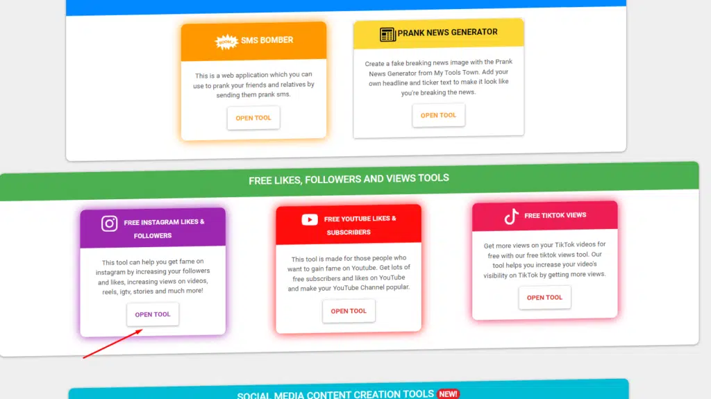 شرح موقع My tools town لزيادة متابعين ولايكات انستقرام مجانا 1 كيفية استخدام موقع My tools town؟