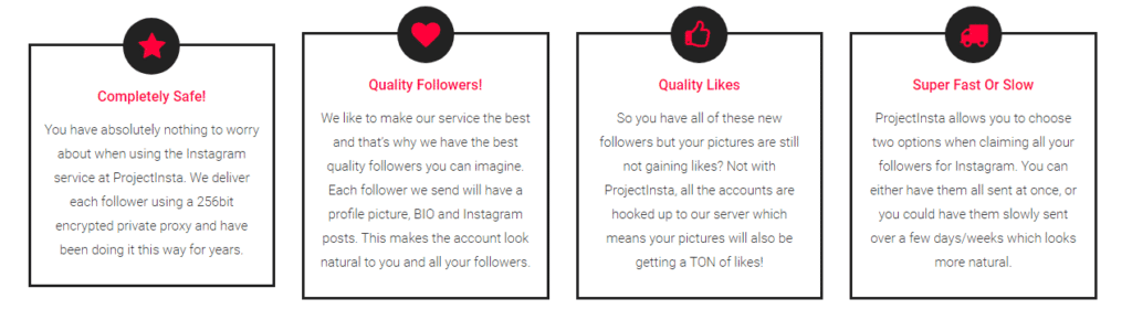 مميزات موقع ProjectInsta: