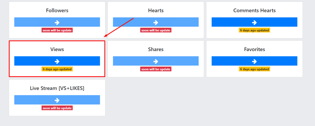 اختيار خدمة مشاهدات تيك توك.