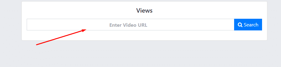 ادخال رابط الفيديو لبدء زيادة المشاهدات.