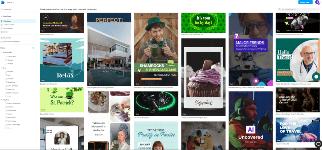 استخدام موقع invideo  لتصميم الفيديوهات