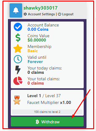 سحب الارباح من الموقع بسهولة.