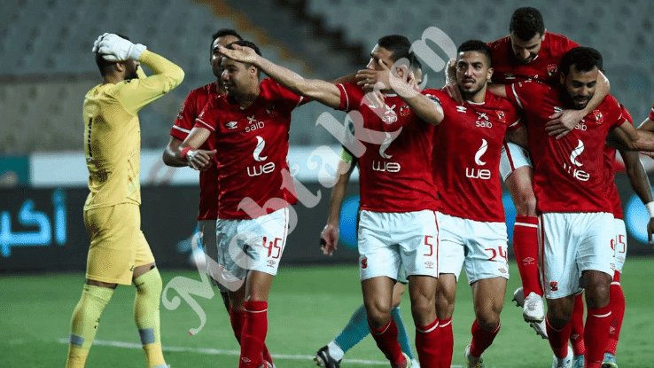 فريق النادي الاهلي بعد احراز هدف