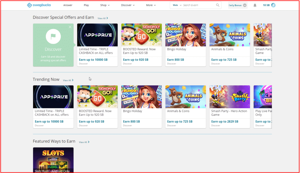 2. موقع Swagbucks