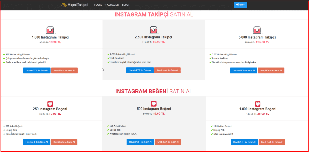 شرح موقع hepsitakipci للحصول علي متابعين انستقرام