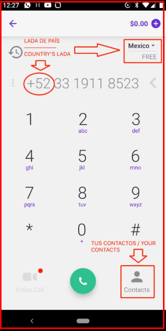 اختيار دولة الرقم وتغييرها..