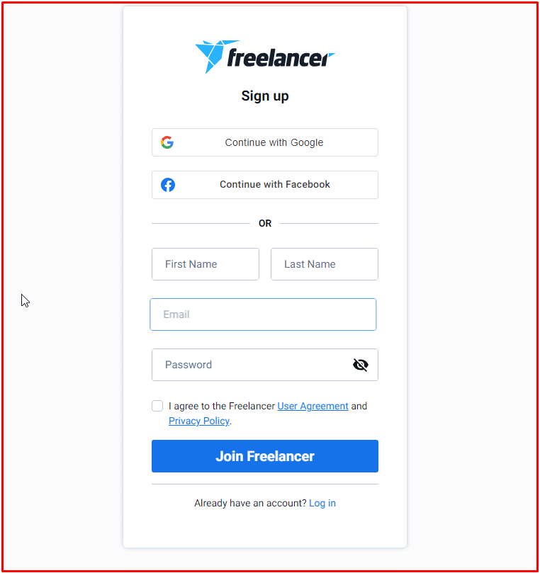 إنشاء حساب:
